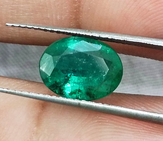 GSI Certified 2.80ct Deep Green Emerald, 100% Natural Gemstone