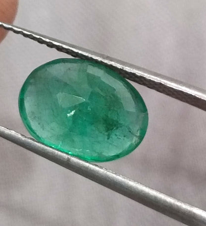 GSI Certified 2.79ct Zambian Emerald, 100% Natural Gemstone