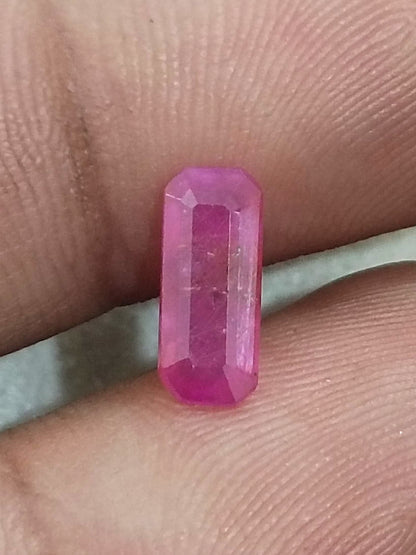 GSI Certified 1.38ct Mozambique Ruby, 100% Untreated  Gemstone