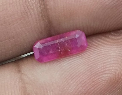 GSI Certified 1.38ct Mozambique Ruby, 100% Untreated  Gemstone