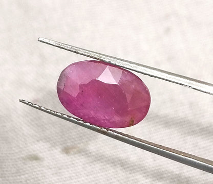 GSI Certified 3.86ct Mozambıque Ruby, 100% Natural Untreated Gemstone