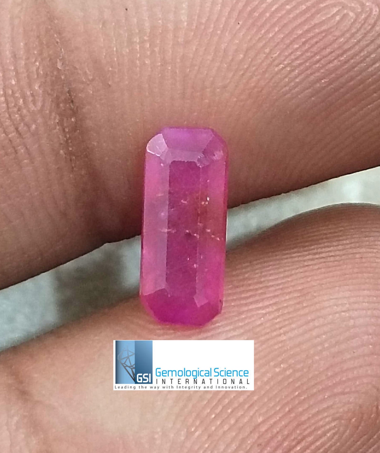 GSI Certified 1.38ct Mozambique Ruby, 100% Untreated  Gemstone