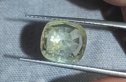 GSI Certified 3.60ct Yellow Sapphire, 100% Natural Untreated Gemstone