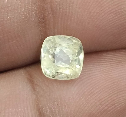 GSI Certified 2.49ct Yellow Ceylon Sapphire, 100% Natural Untreated Gemstone