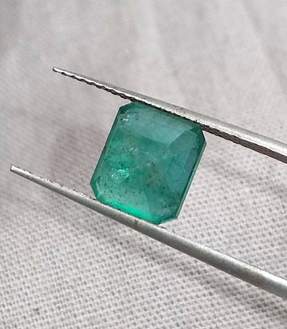 GSI Certified 2.35ct Zambian Emerald, 100% Natural Gemstone