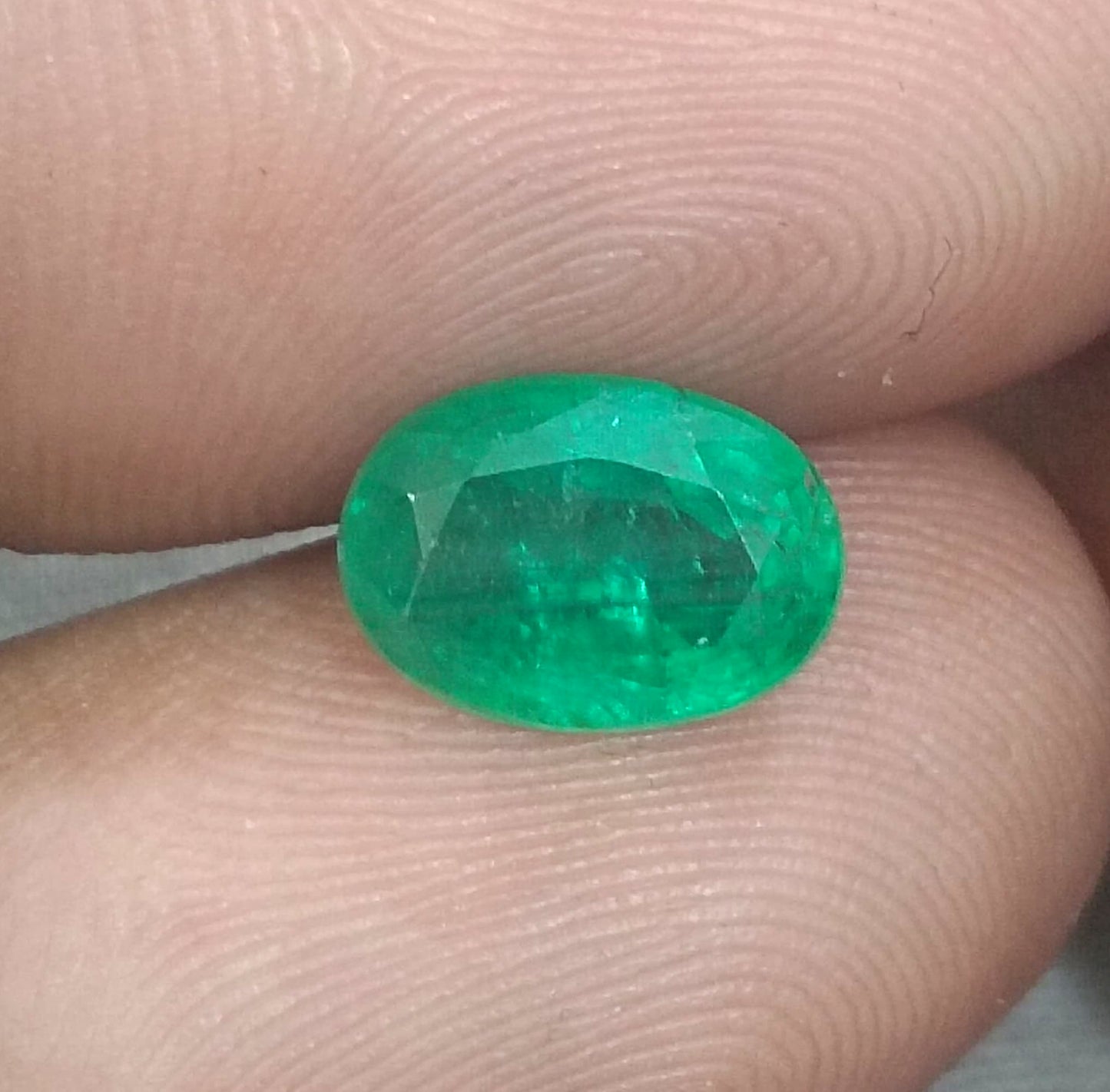 GSI Certified 2.25ct Intense Medium Green, Zambian Emerald, 100% Natural Gemstone