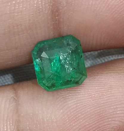 GSI Certified 2.34ct Zambian Emerald, 100% Natural Gemstone