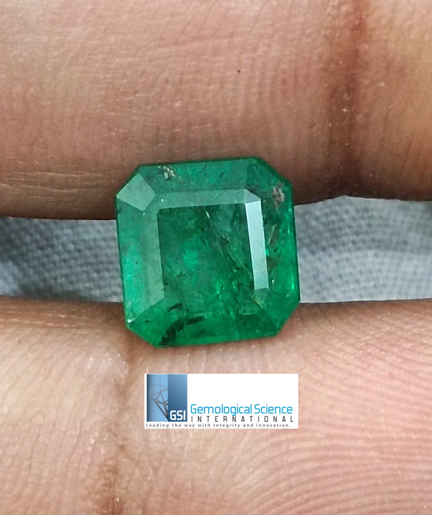 GSI Certified 2.34ct Zambian Emerald, 100% Natural Gemstone