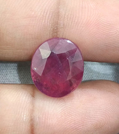 10.00ct Mozambique Ruby, 100% Natural Untreated Gemstone