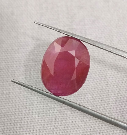 GSI Certified 4.12ct Ruby Natural Untreated Gemstone - SMSGEMS 