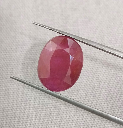 GSI Certified 4.12ct Ruby Natural Untreated Gemstone - SMSGEMS 