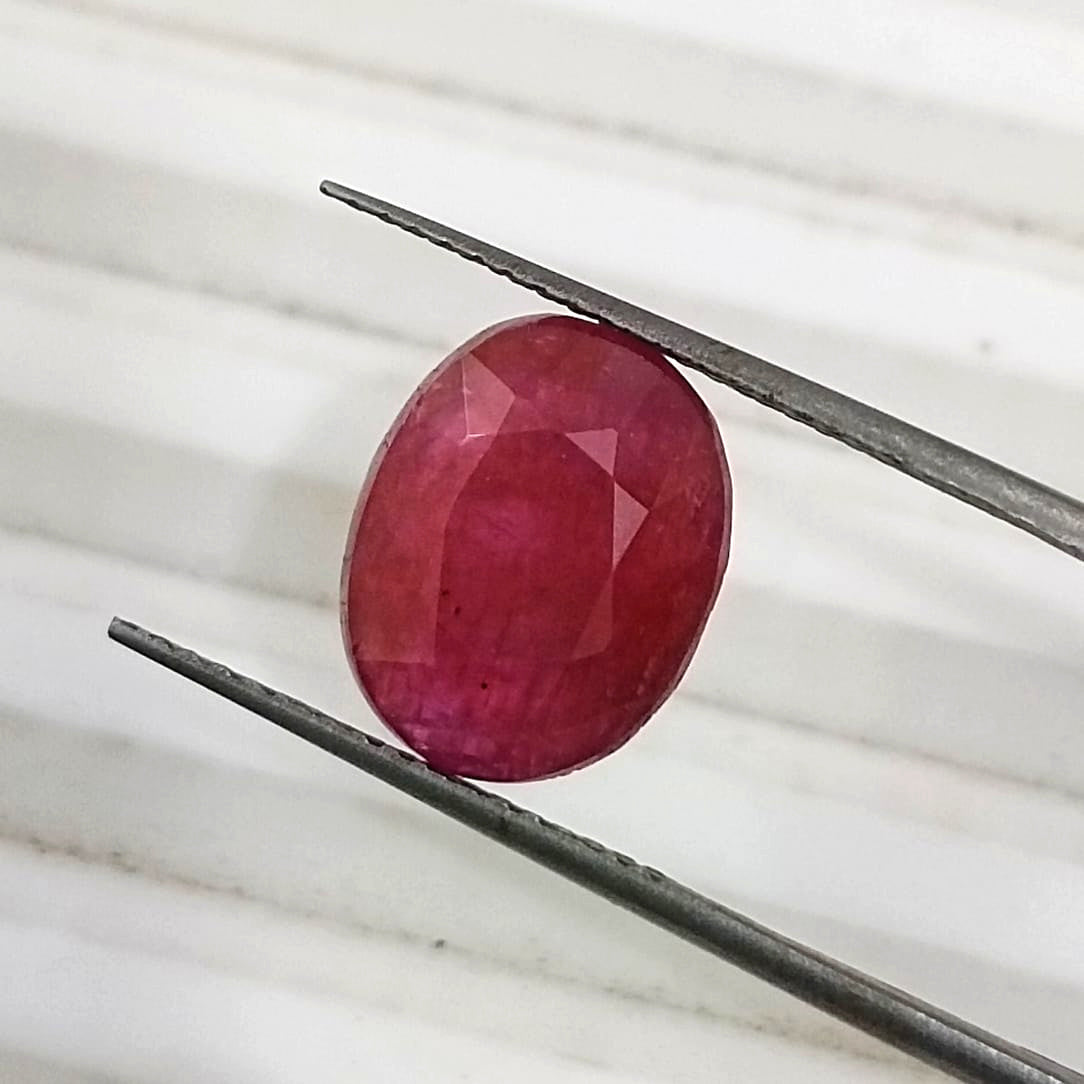 GSI Certified 4.12ct Ruby Natural Untreated Gemstone - SMSGEMS 