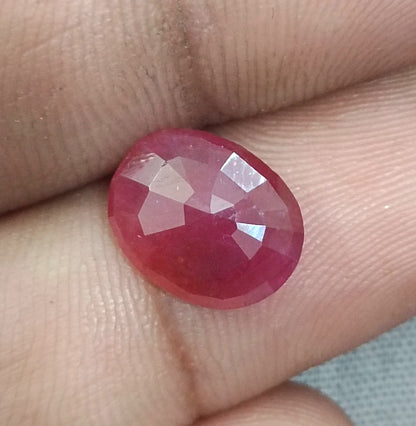 GSI Certified 4.12ct Ruby Natural Untreated Gemstone - SMSGEMS 