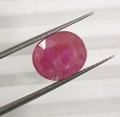 GSI Certified 4.54ct Ruby Natural Untreated Gemstone - SMSGEMS 