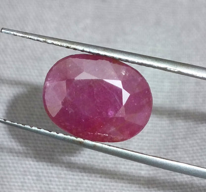 GSI Certified 4.39ct Ruby Natural Untreated Gemstone - SMSGEMS 