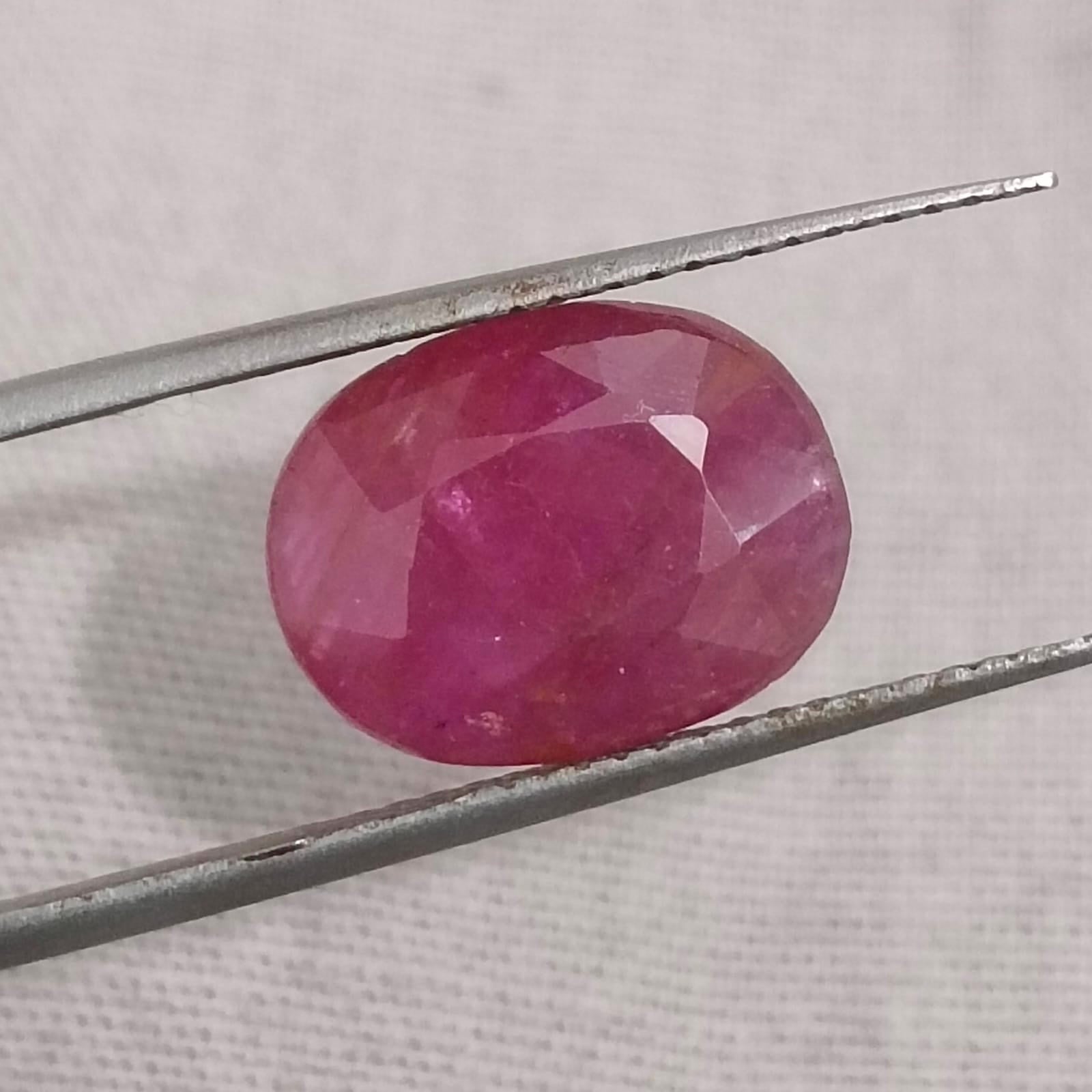 GSI Certified 4.39ct Ruby Natural Untreated Gemstone - SMSGEMS 