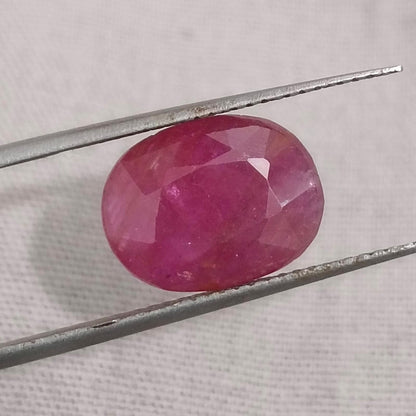 GSI Certified 4.39ct Ruby Natural Untreated Gemstone - SMSGEMS 