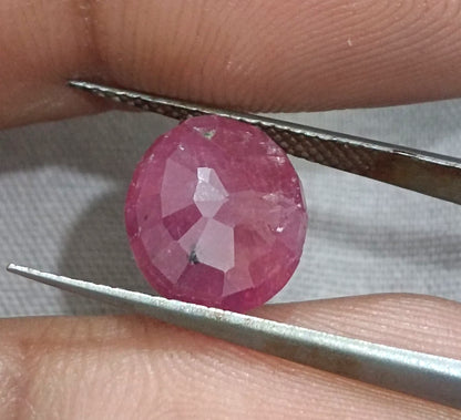 GSI Certified 5.00ct Ruby Natural Untreated Gemstone - SMSGEMS 