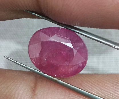 GSI Certified 5.00ct Ruby Natural Untreated Gemstone - SMSGEMS 