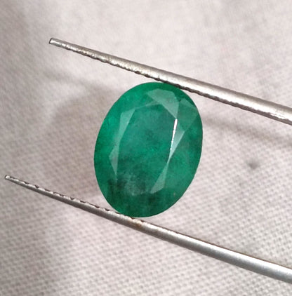 GSI Certified 3.59ct Zambian Emerald Natural Earth Mined Gemstone - SMSGEMS 