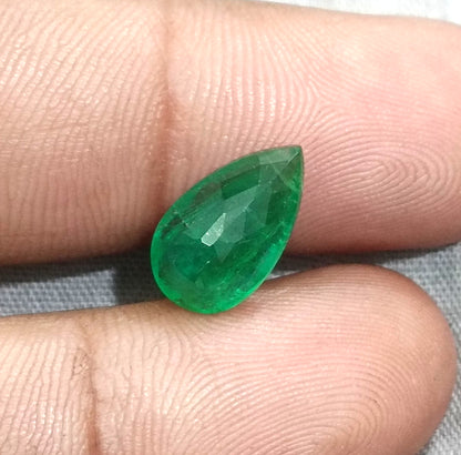 GSI Certified 3.06ct Velvet Green Emerald Natural Earth Mined Gemstone - SMSGEMS 