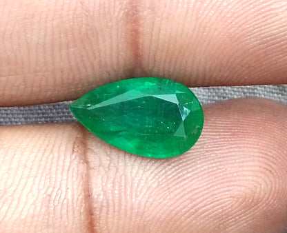 GSI Certified 3.06ct Velvet Green Emerald Natural Earth Mined Gemstone - SMSGEMS 