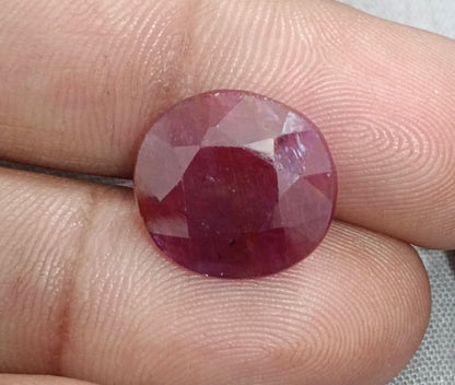 9.41ct African Ruby Natural Earth Mined Gemstone - SMSGEMS 