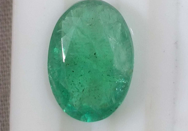 4.52ct GSI USA Certified Medium Green Zambian Emerald Minor Oiled Loose Gemstone