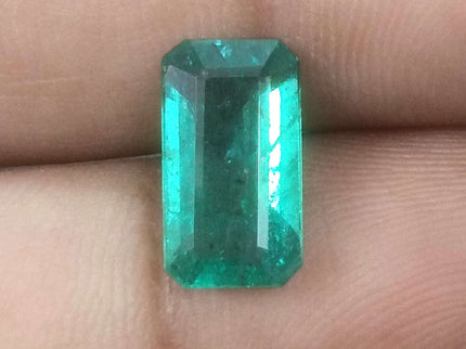 Zambian Emerald 2.90ct Certified Natural Medium Deep Green Octagon Cut Loose Stone