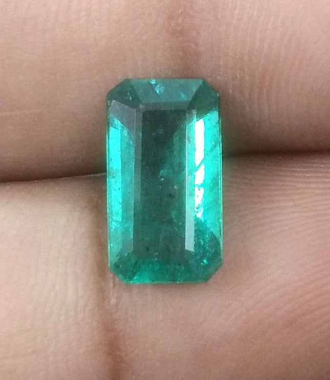 Zambian Emerald 2.90ct Certified Natural Medium Deep Green Octagon Cut Loose Stone