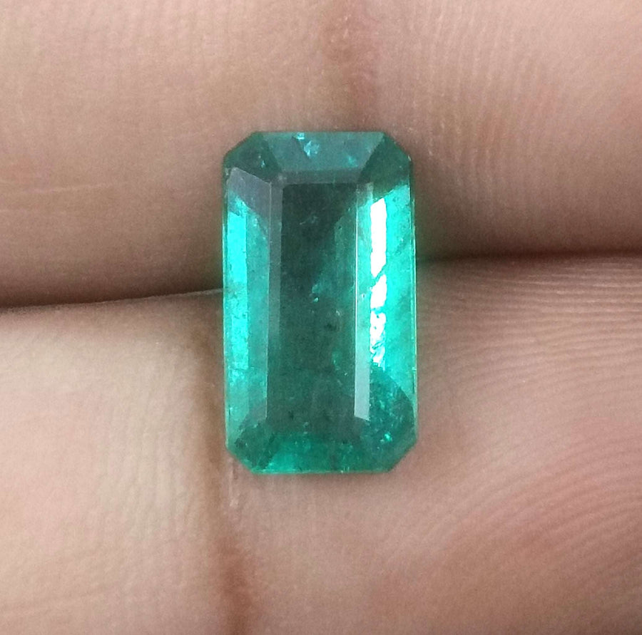 Zambian Emerald 2.90ct Certified Natural Medium Deep Green Octagon Cut Loose Stone