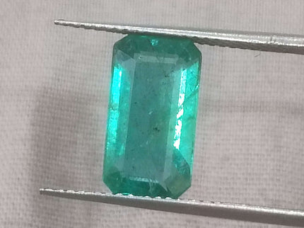 Zambian Emerald 2.90ct Certified Natural Medium Deep Green Octagon Cut Loose Stone