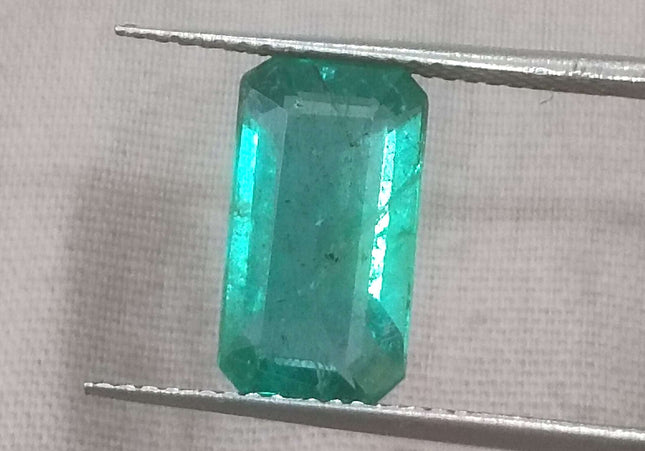 2.90ct GSI USA Certified Medium Deep Green Zambian Emerald Minor Oiled Loose Gemstone