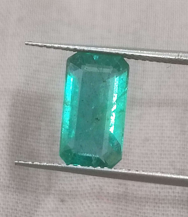 Zambian Emerald 2.90ct Certified Natural Medium Deep Green Octagon Cut Loose Stone