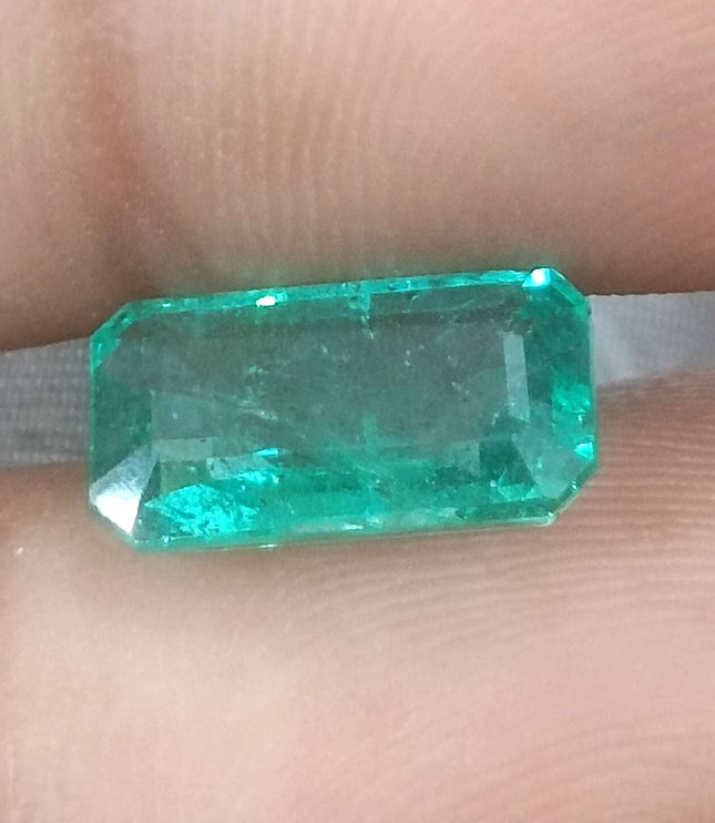 Zambian Emerald 2.90ct Certified Natural Medium Deep Green Octagon Cut Loose Stone