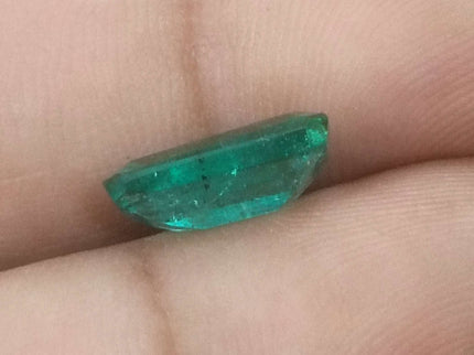 Zambian Emerald 2.90ct Certified Natural Medium Deep Green Octagon Cut Loose Stone