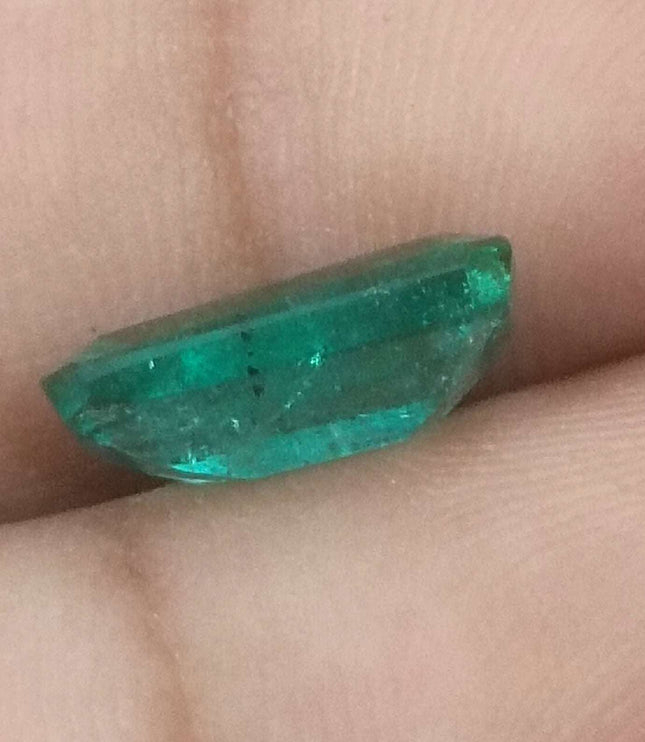 Zambian Emerald 2.90ct Certified Natural Medium Deep Green Octagon Cut Loose Stone