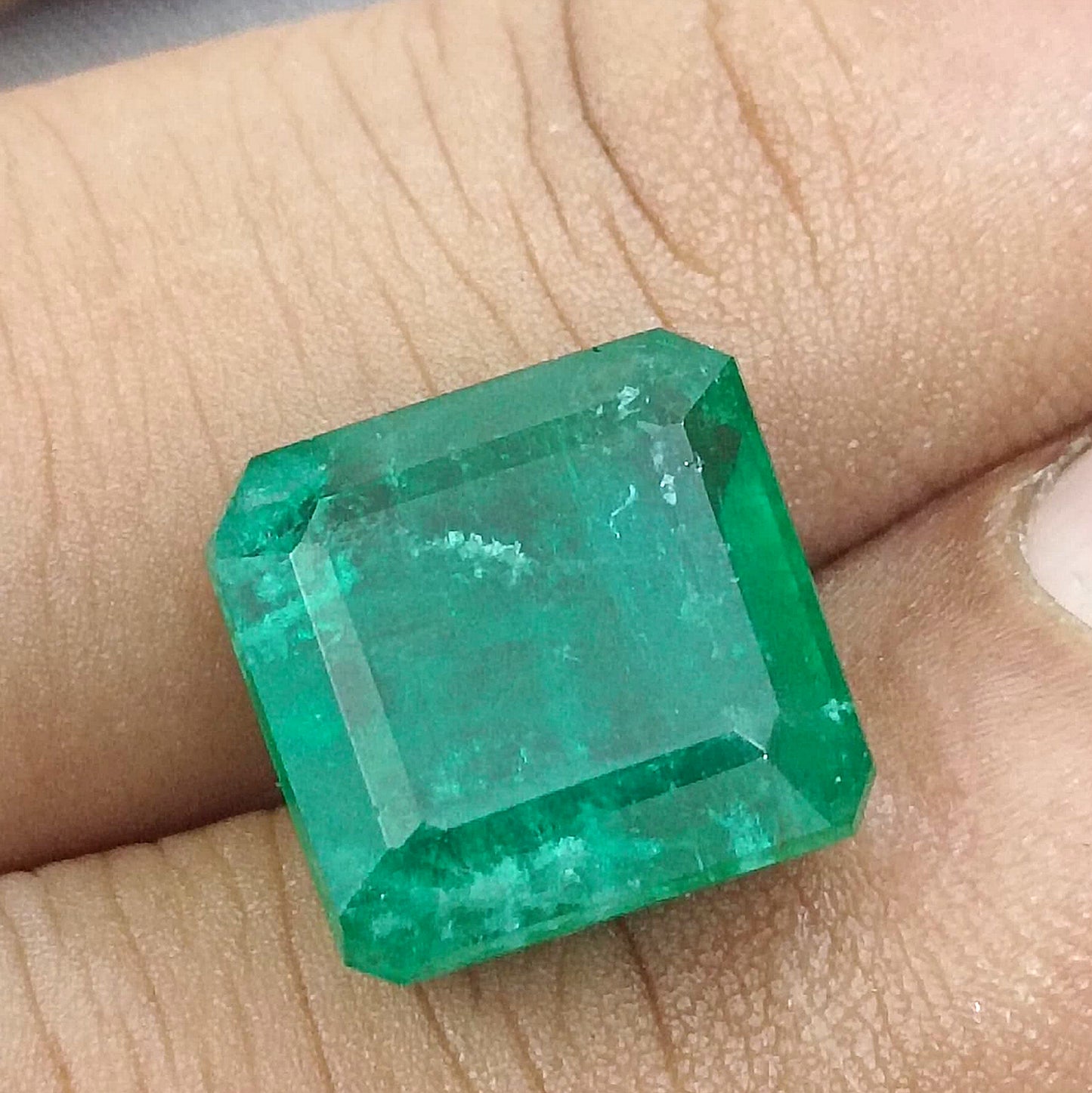 GSI Certified 10.81ct Deep Green Swat Emerald, 100% Natural Gemstone