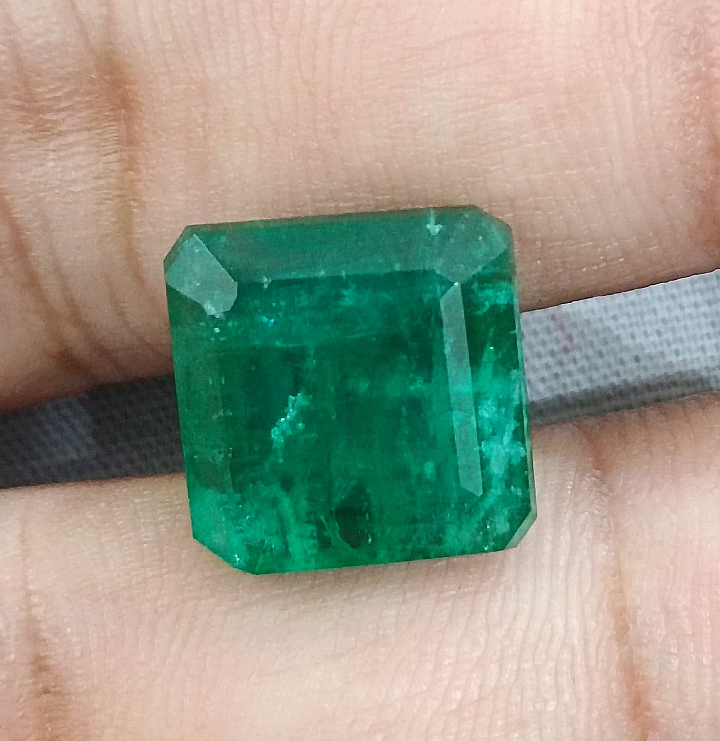 GSI Certified 10.81ct Deep Green Swat Emerald, 100% Natural Gemstone