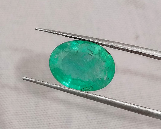 2.46ct Sea Foam Green Panjshir Emerald, 100% Natural Gemstones