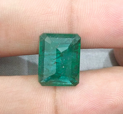 9.63ct Deep Green Emerald, 100% Natural Gemstone