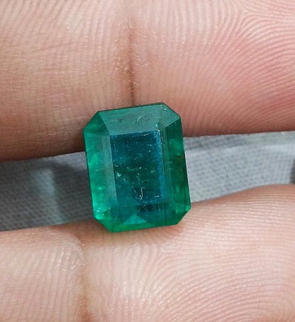 6.17ct Deep Green Zambian Emerald,100% Natural Gemstone