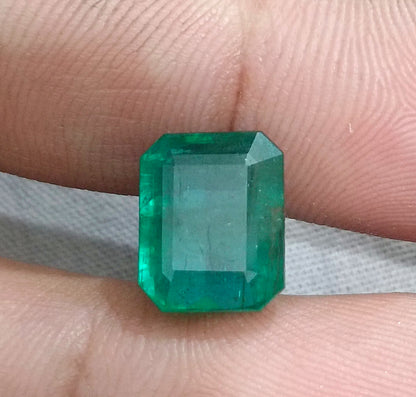 6.17ct Deep Green Zambian Emerald,100% Natural Gemstone