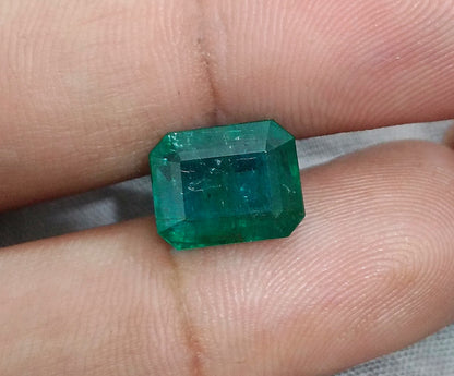 6.17ct Deep Green Zambian Emerald,100% Natural Gemstone