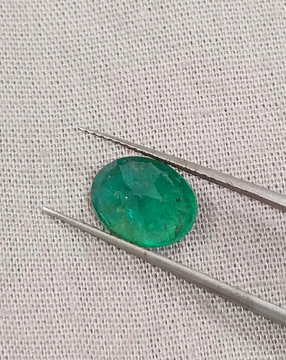 2.52ct Medium Deep Colombian Emerald, 100% Natural Gemstone