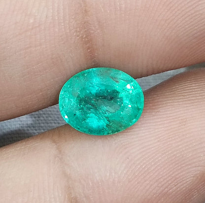 2.76ct Pastel Green Russian Emerald, 100%Natural Gemstones