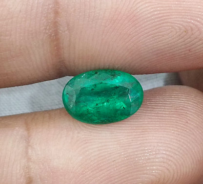 2.40ct Vivid Deep Green Swat Emerald, 100% Natural Gemstone