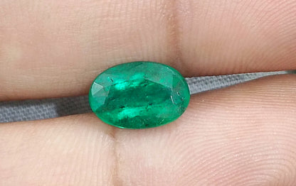 2.40ct Vivid Deep Green Swat Emerald, 100% Natural Gemstone