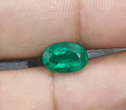 2.40ct Vivid Deep Green Swat Emerald, 100% Natural Gemstone