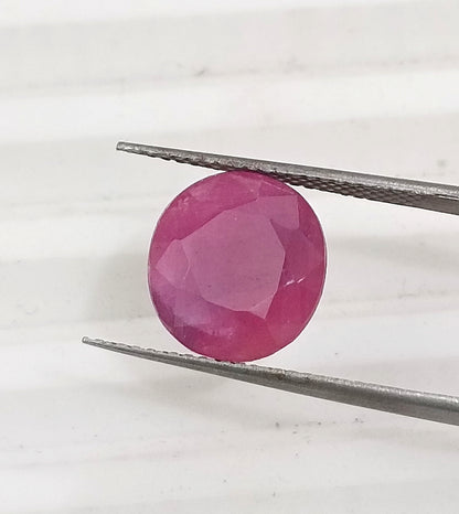 GSI Certified 5.49ct Ruby , 100% Natural Ruby